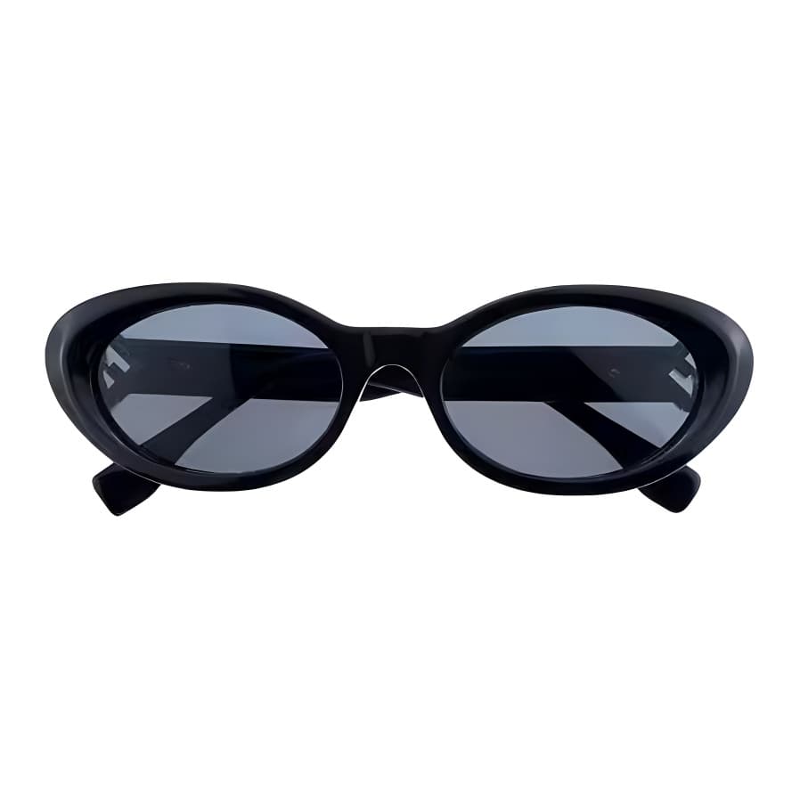Солнцезащитные очки FENDI Пластиковая оправа OVAL SUNGLASSES Женские Черные - изображение 3