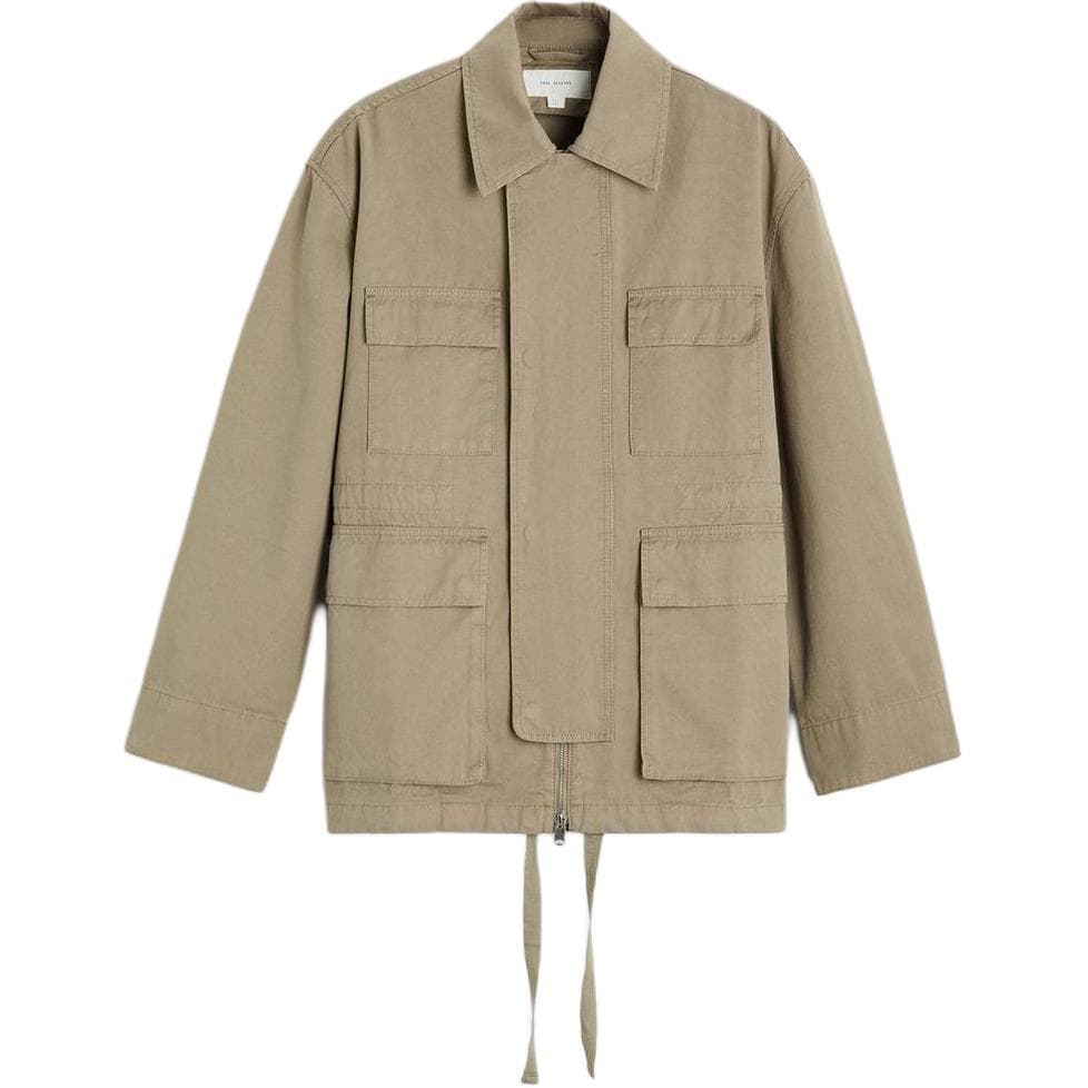 Куртка ZARA PARKA Пальто Мужское Темно-Серый Коричневый - изображение 1