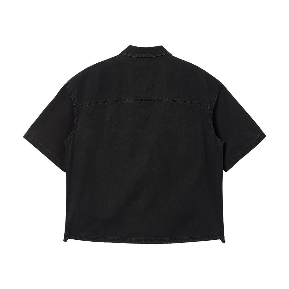 Рубашка JACK&JONES Американский винтаж модный свободный покрой текстура модный и крутой уличный роскошная уличная одежда рубашки с коротким рукавом мужской E02 темно-серый деним - изображение 2