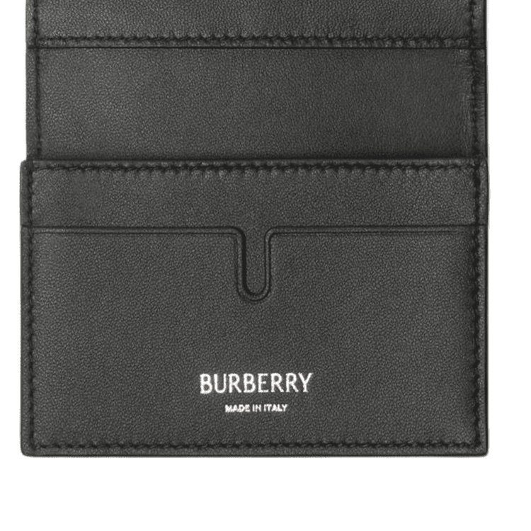 Картхолдер Burberry Складной Футляр Для Карт В Клетку 4 Отделения Для Карт Карман Со Свободным Доступом Вручную Прокрашенные Края - изображение 4