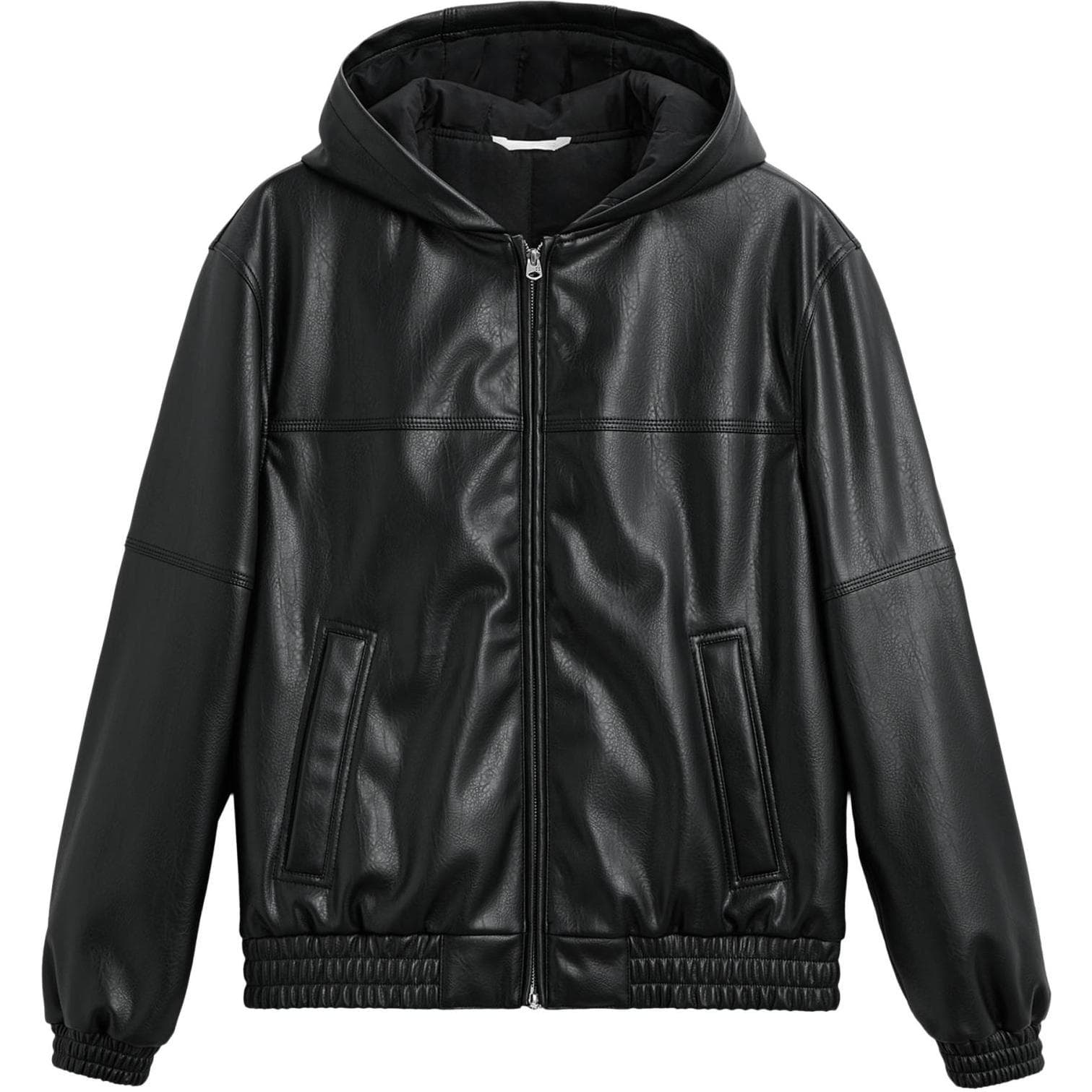 Кожаная куртки ZARA FW24 Кожаная Куртка Мужская Черная - изображение 1