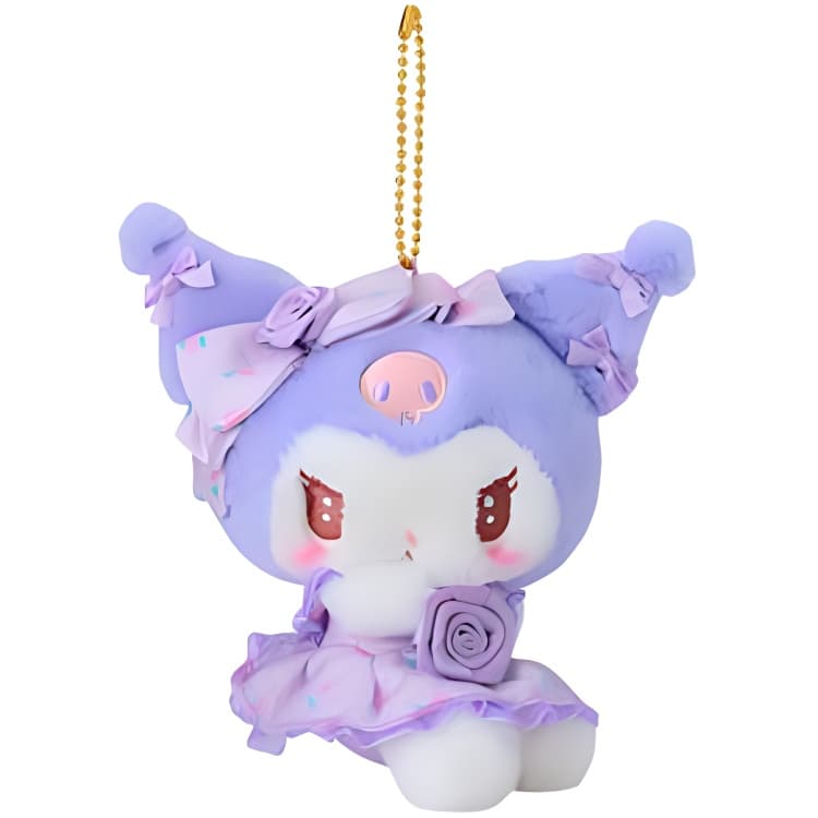 Sanrio Kuromi Rose Collection Куклы Плюшевый Украшение Длина корпуса 8 см - изображение 1