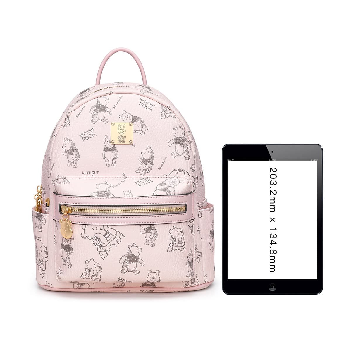 Рюкзак Disney Winnie The Pooh ПВХ Рюкзак Стандартный (Стандартный) Женский Абрикос Розовый Черный - изображение 12