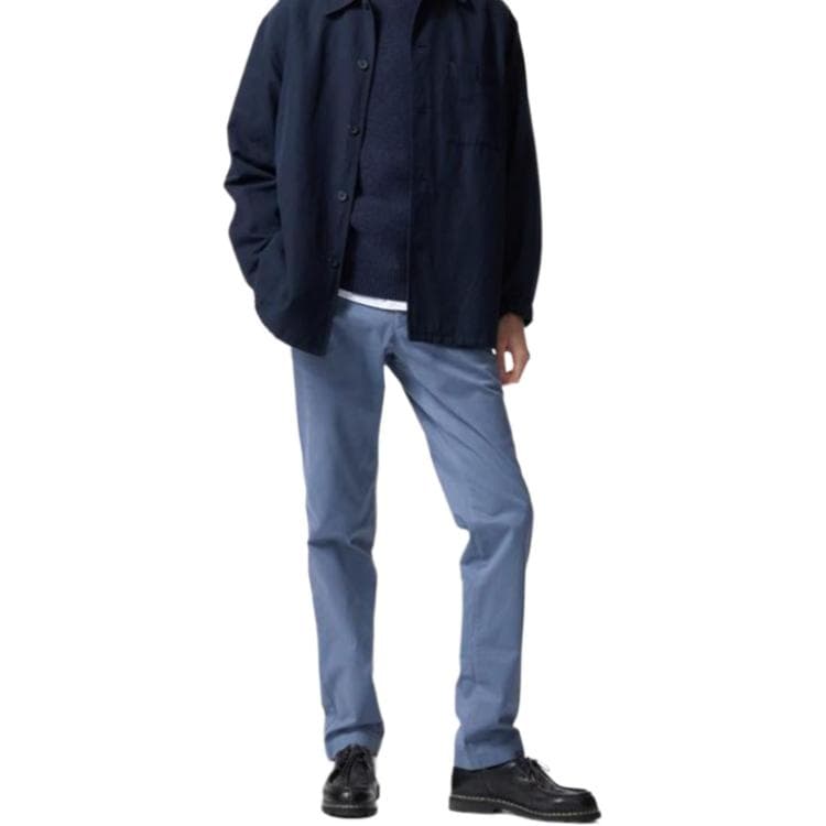 Штаны UNIQLO Повседневные брюки Мужские 63 Далекий Небесный Синий - изображение 1