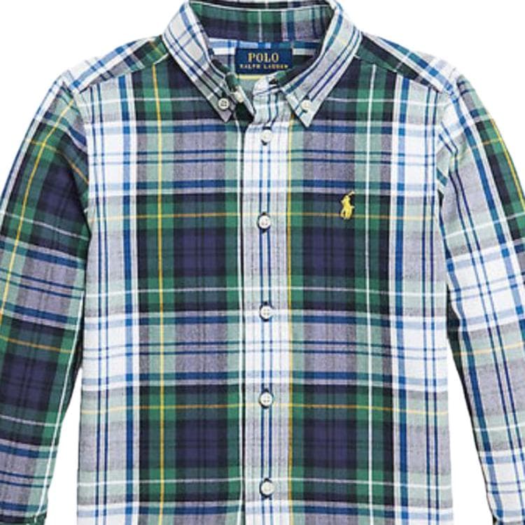 Рубашка Polo Ralph Lauren синяя детская - изображение 3
