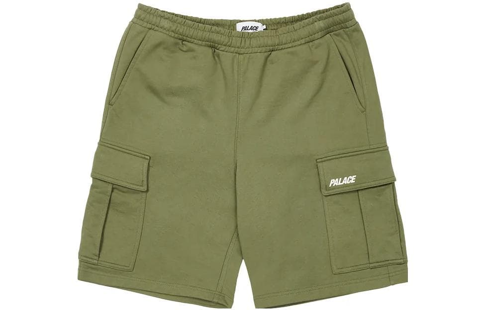 Шорты PALACE FW22 Cargo Sweat Shorts Olive Logo - изображение 1