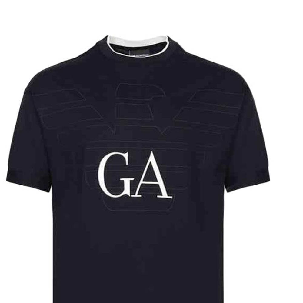 Футболка EMPORIO ARMANI SS25 T Рубашка Мужская Синяя - изображение 3