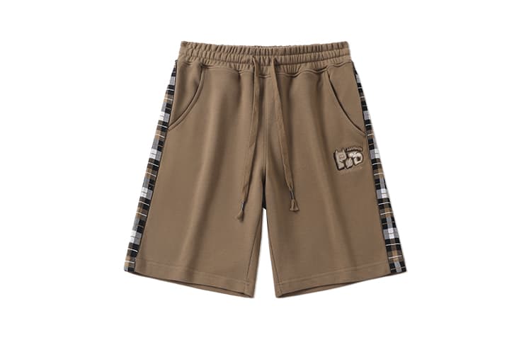 Шорты LAMLICKA Plaid Patchwork Shorts Brown - изображение 1