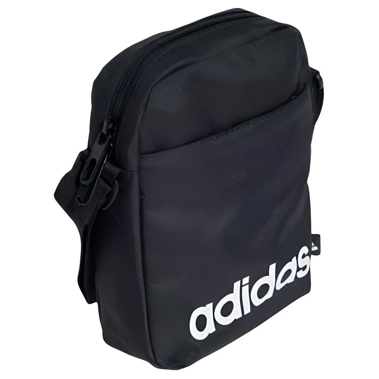 Мини-сумка Adidas Полиэстеровая ткань Сумка через плечо Стандартная (стандартная) Унисекс Черная - изображение 2