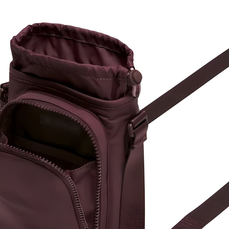 Сумка через плечо Lululemon Водная бутылка Нейлоновая сумка через плечо Стандартная (стандартная) Женская Темно-красная - изображение 4
