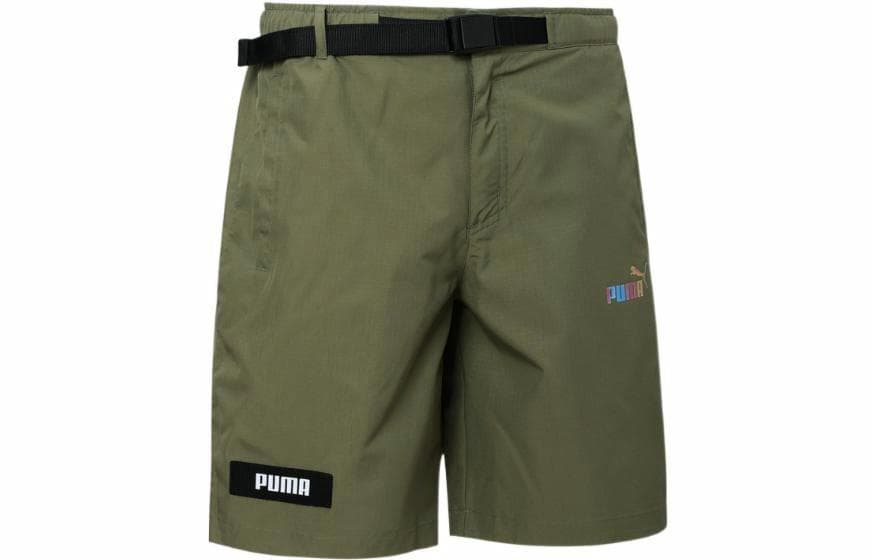 Шорты Puma Logo Print Shorts Green - изображение 1