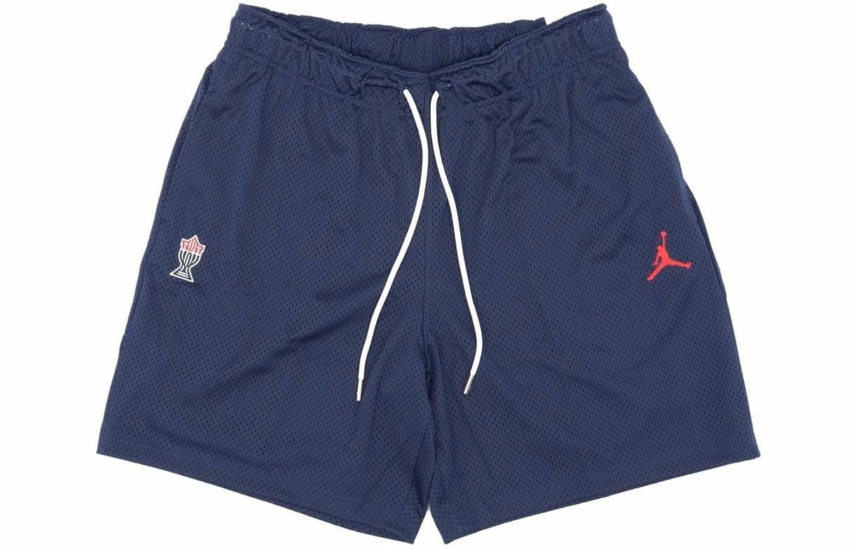 Шорты Jordan x Trophy Room Logo Print Track Shorts Blue - изображение 1