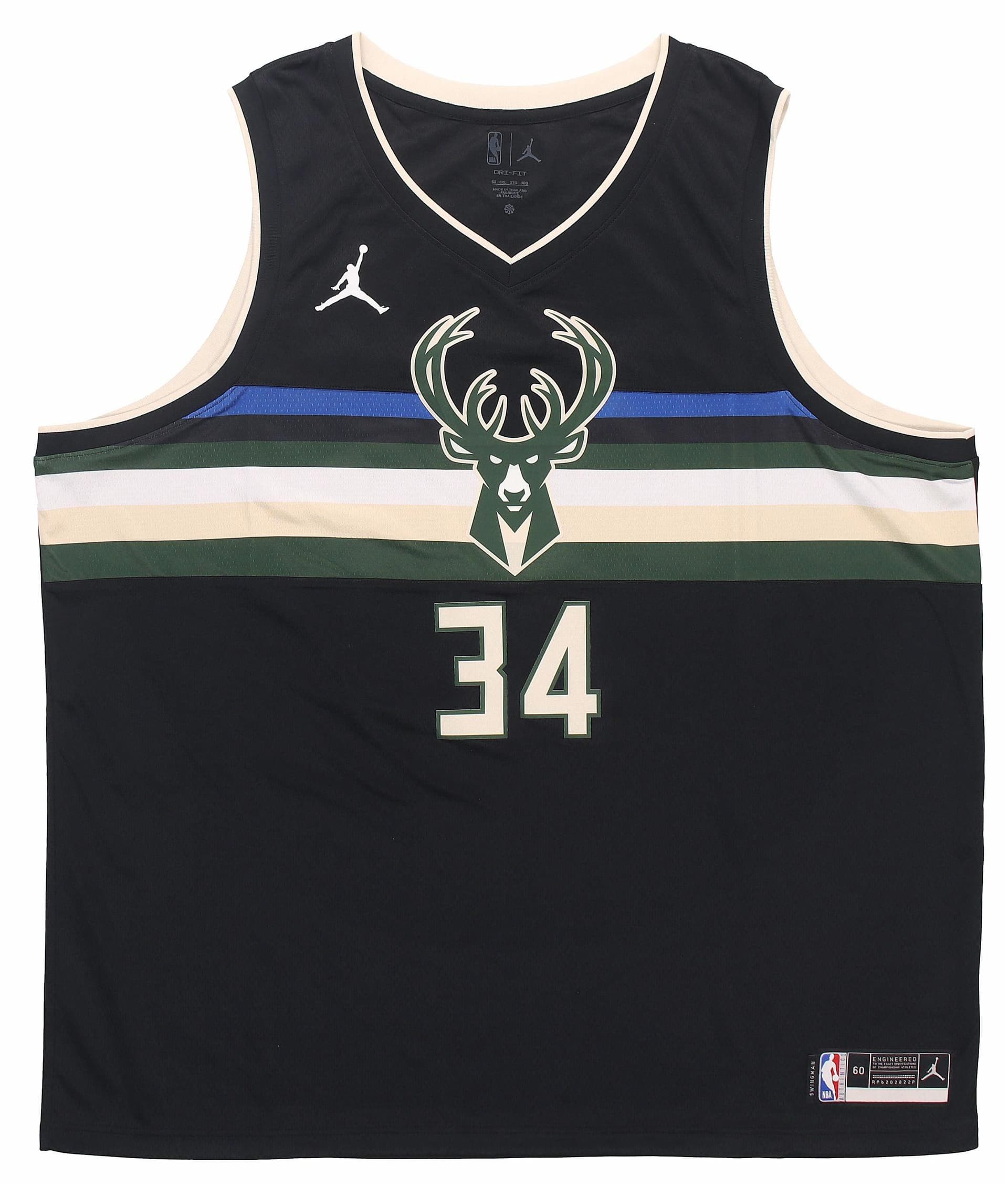 Баскетбольная майка Jordan NBA Giannis Antetokounmpo 34 Fan Jersey Black - изображение 1