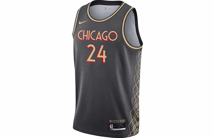Баскетбольная майка Nike NBA Chicago Bulls Markkanen 24 Jersey Anthracite - изображение 1