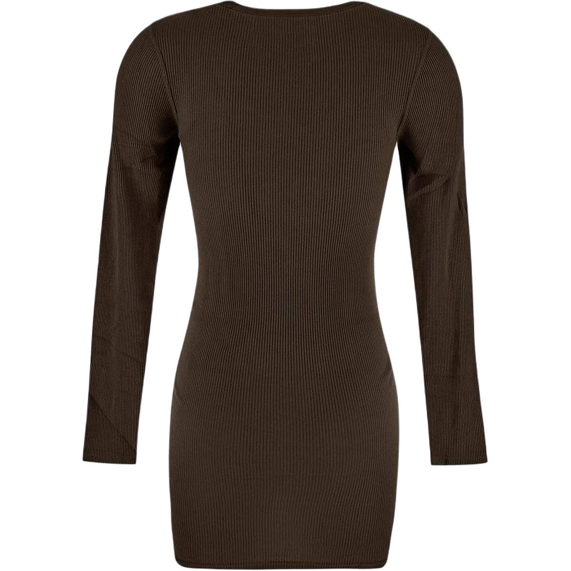 Платье Alexander Wang SS25 Длинное платье с длинными рукавами Женское Шоколадный Коричневый - изображение 2