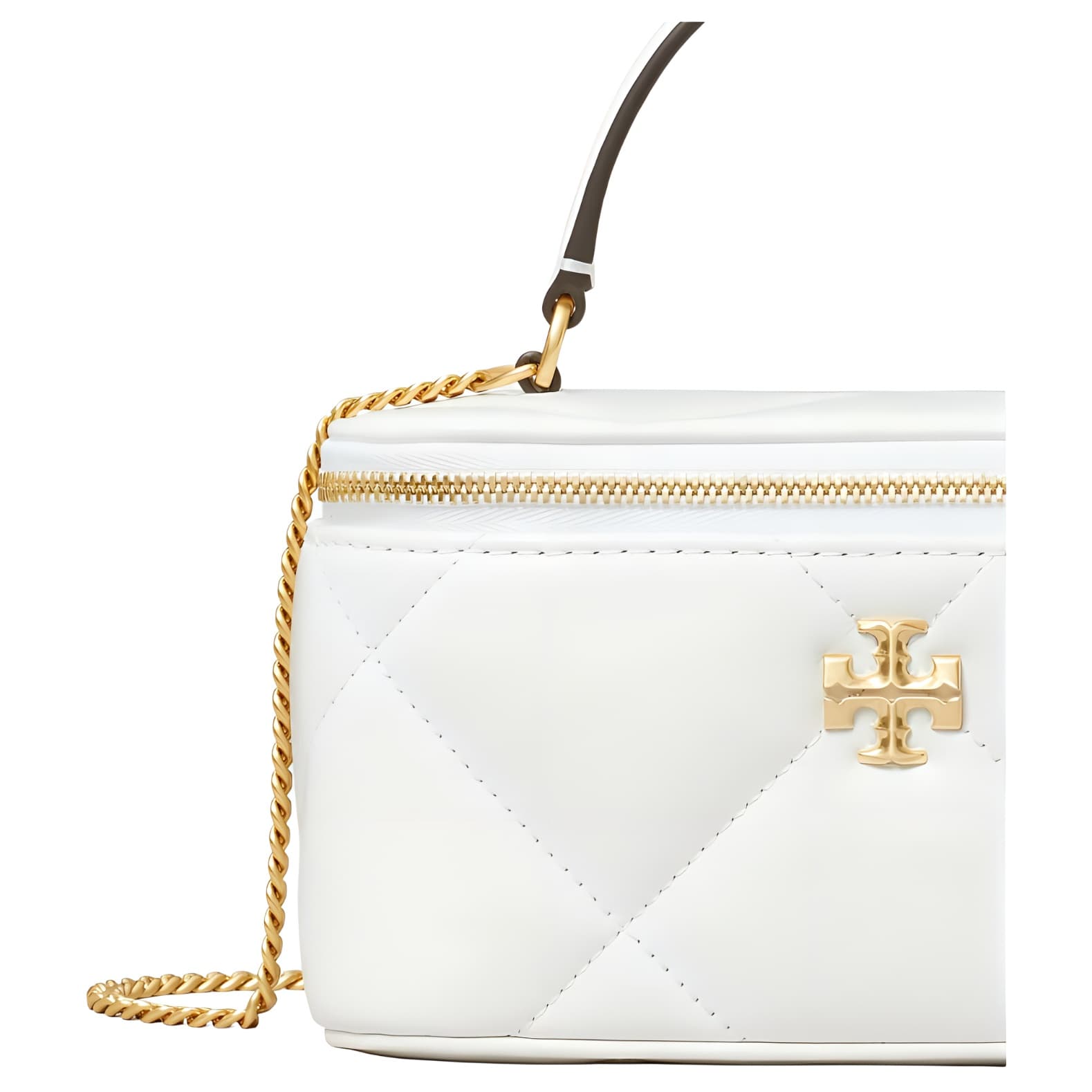 Косметичка Tory Burch Kira (Красный) Коровья кожа Косметичка Стандартная (Стандартная) Женская Белая - изображение 4