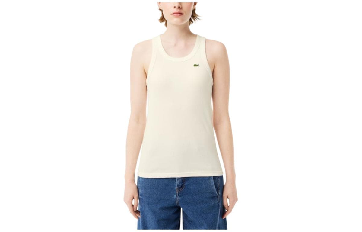 Майка LACOSTE Белые Женские Майки - изображение 2