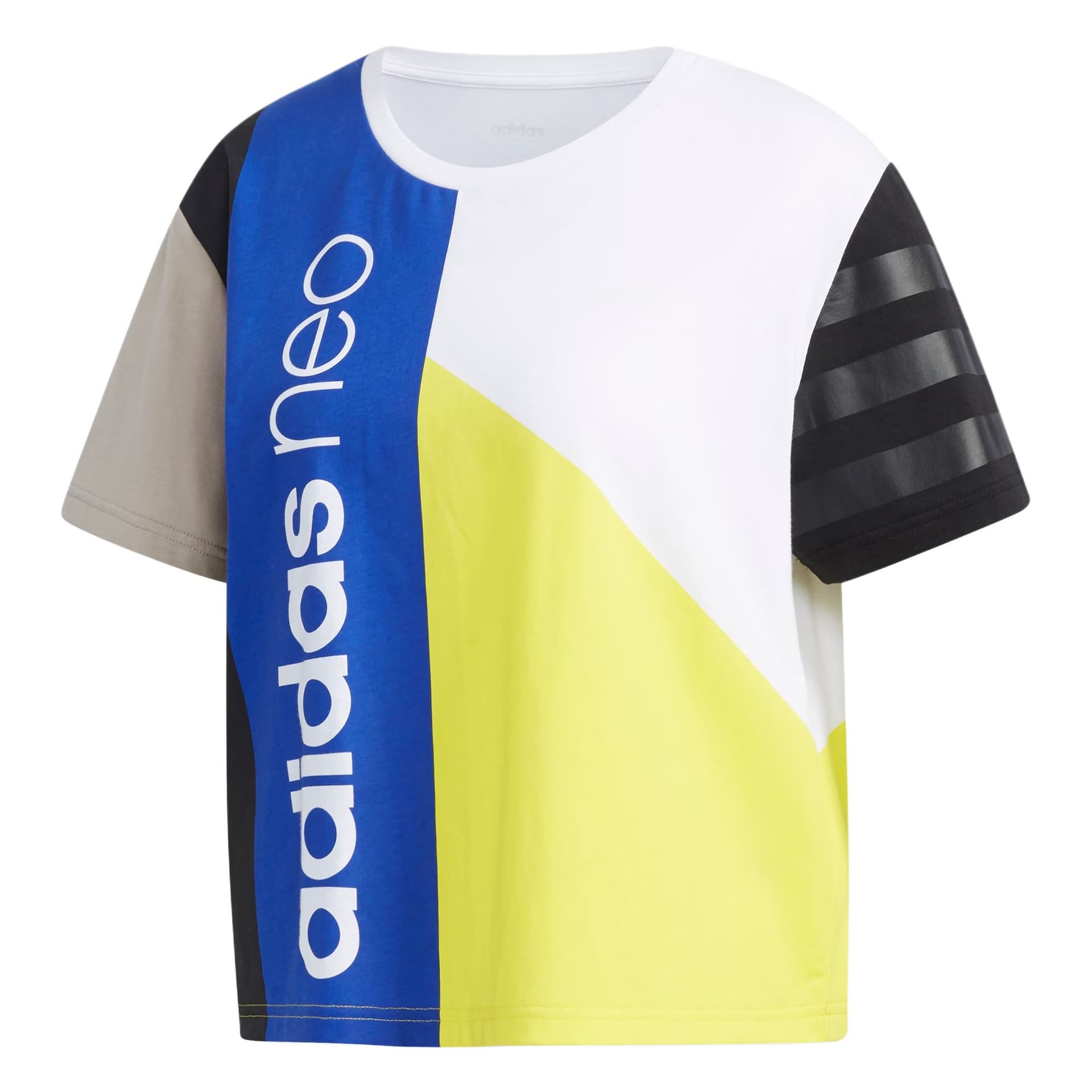 Футболка Adidas Neo T Рубашка Женская Белая Преппи Серебристо-Серый - изображение 1