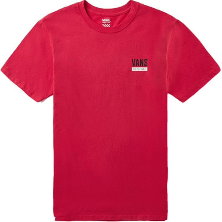 Футболка Vans TEE SSOFF THE WALL Стандартная (Standard) T-рубашка Женская Красная - изображение 1