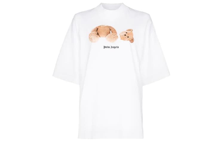 Футболка PALM ANGELS Pink Bear SS T-shirt logoT - изображение 1