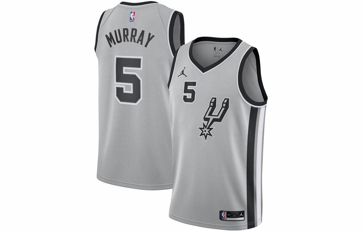 Баскетбольная майка Jordan NBA San Antonio Spurs Dejounte Murray 5 Jersey Grey - изображение 1