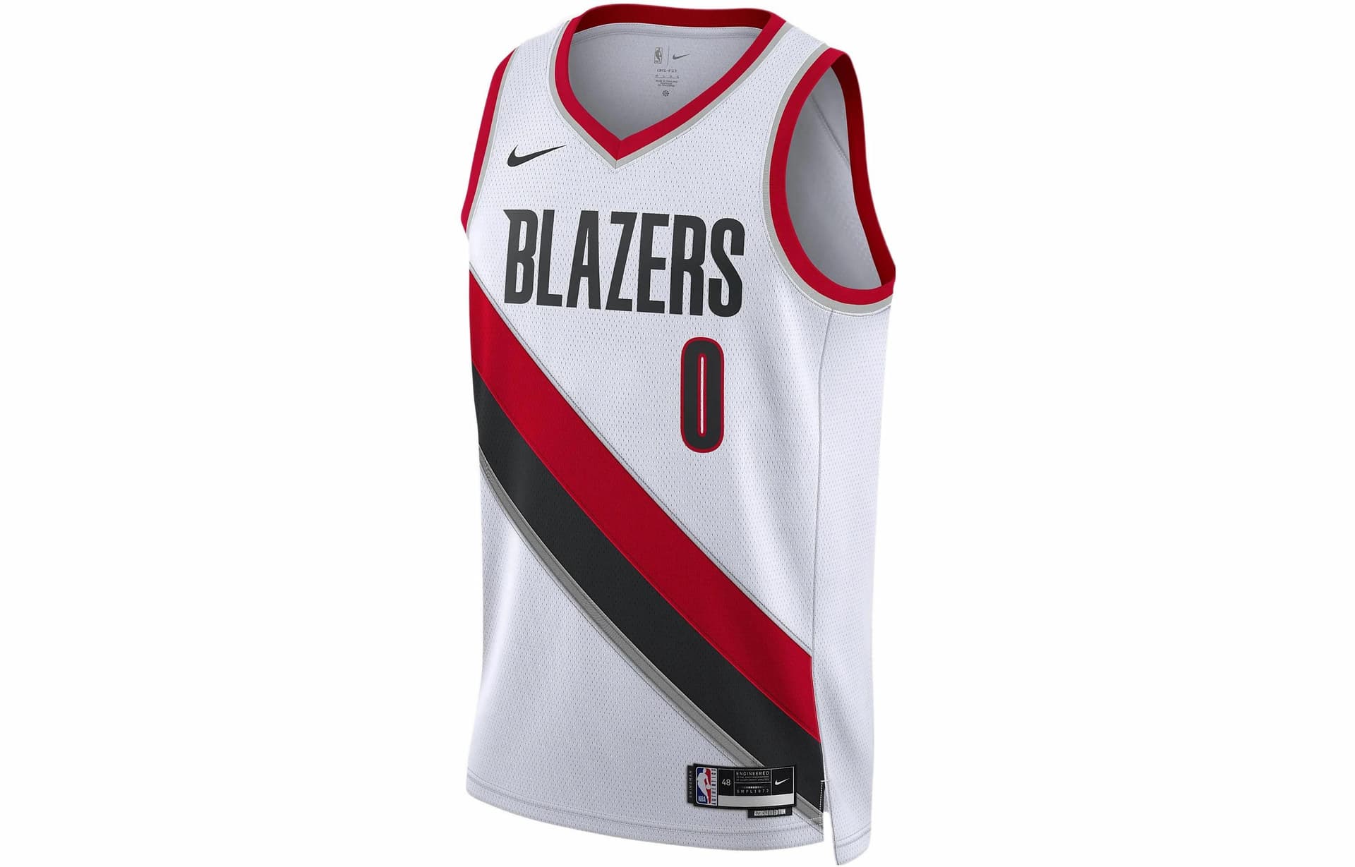 Баскетбольная майка Nike NBA Jersey Trail Blazers Lillard 0 White - изображение 1