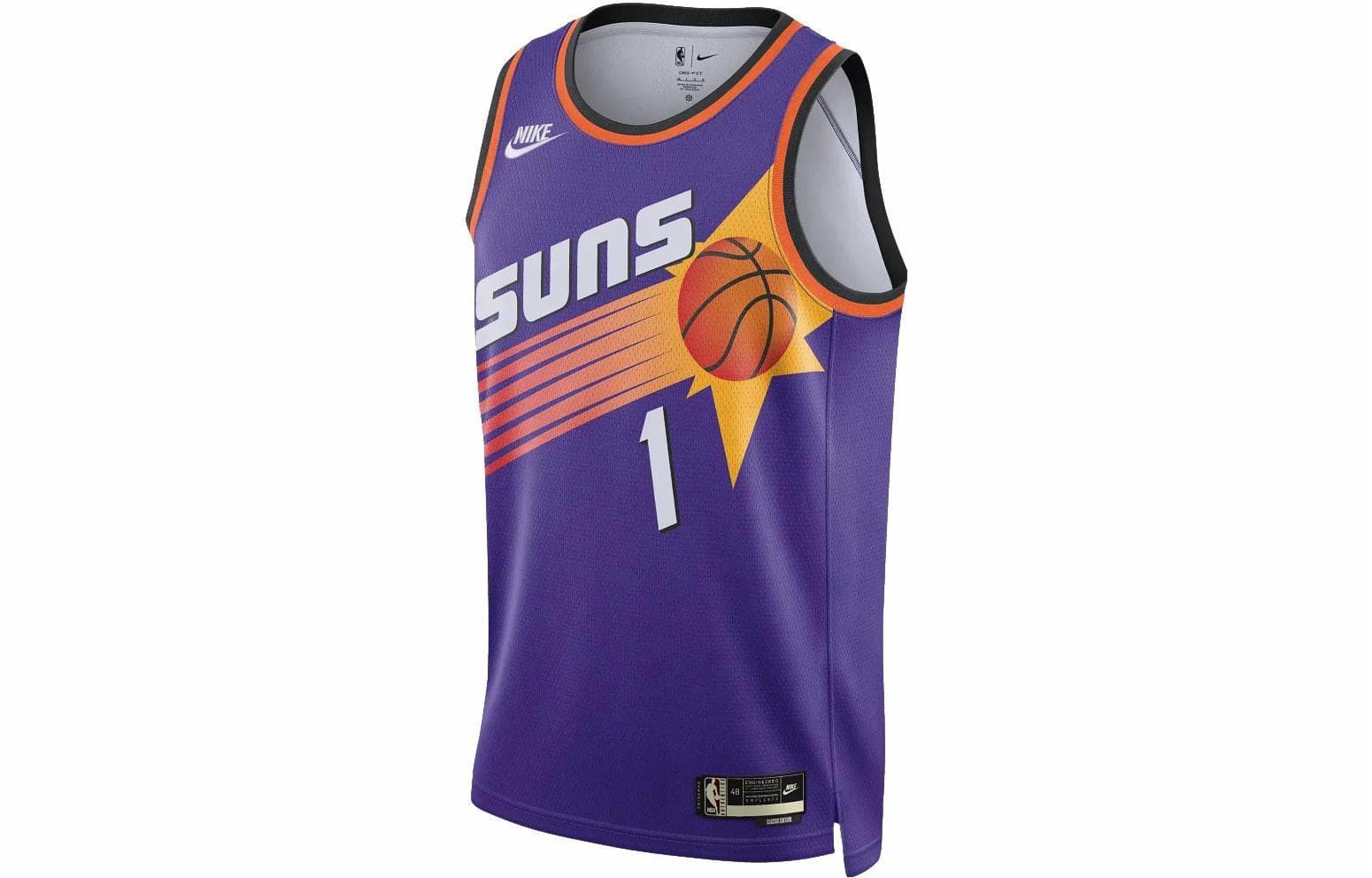 Баскетбольная майка Nike NBA 90s Retro Jersey Suns Booker 1 Purple - изображение 1