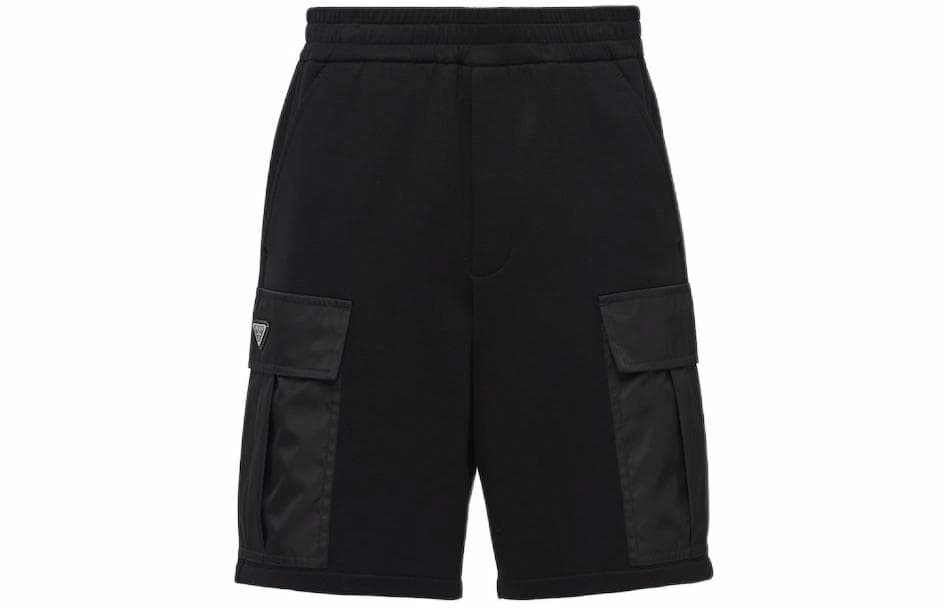 Шорты Prada Logo Patch Shorts Black - изображение 1