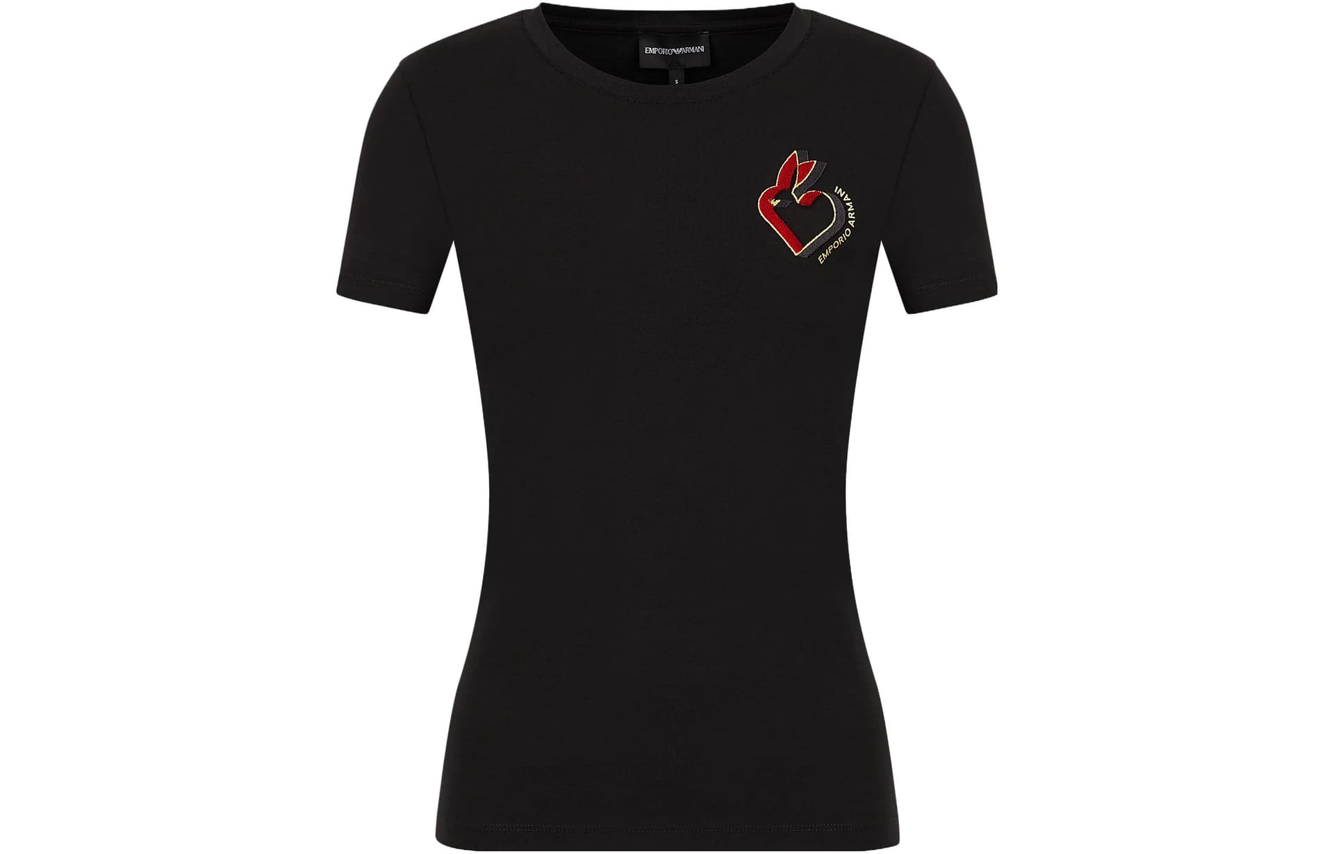 Футболка EMPORIO ARMANI T-рубашка женская черная - изображение 1
