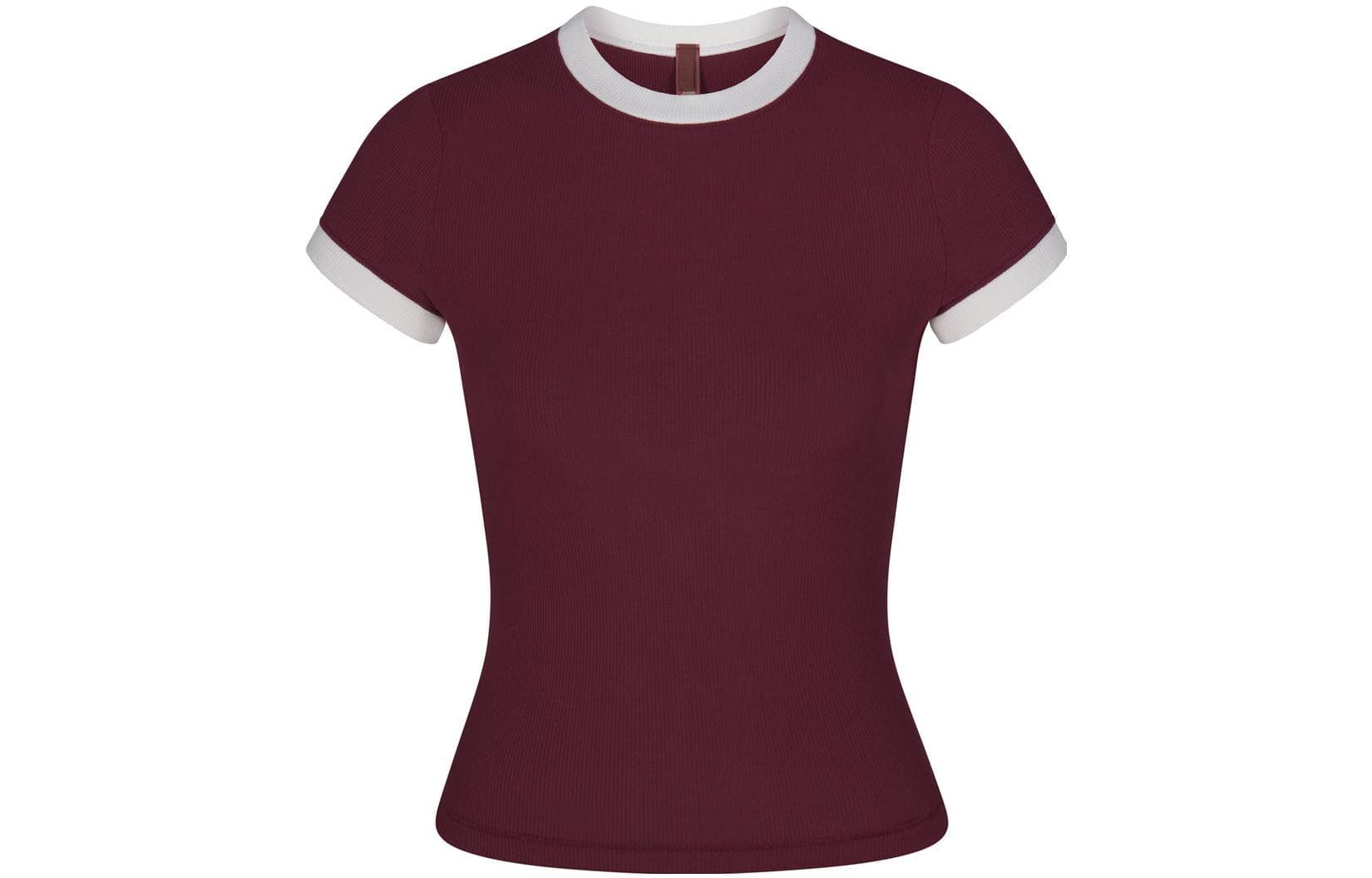 Футболка skims SOFT LOUNGE RINGER T-SHIRT T MAROON - изображение 1