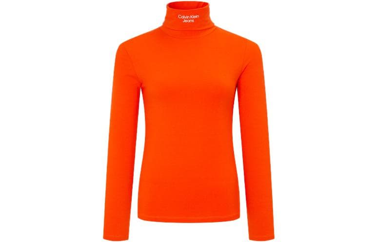 Футболка Calvin Klein Оранжево-красные Женские Т-рубашки - изображение 1