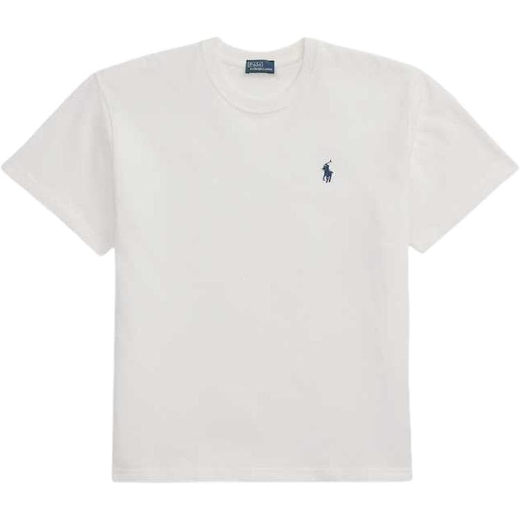 Футболка Polo Ralph Lauren SS25 Однотонная Круглый вырез Пони Логотип Короткий рукав Т-рубашка Женская Белая Свободный крой - изображение 1