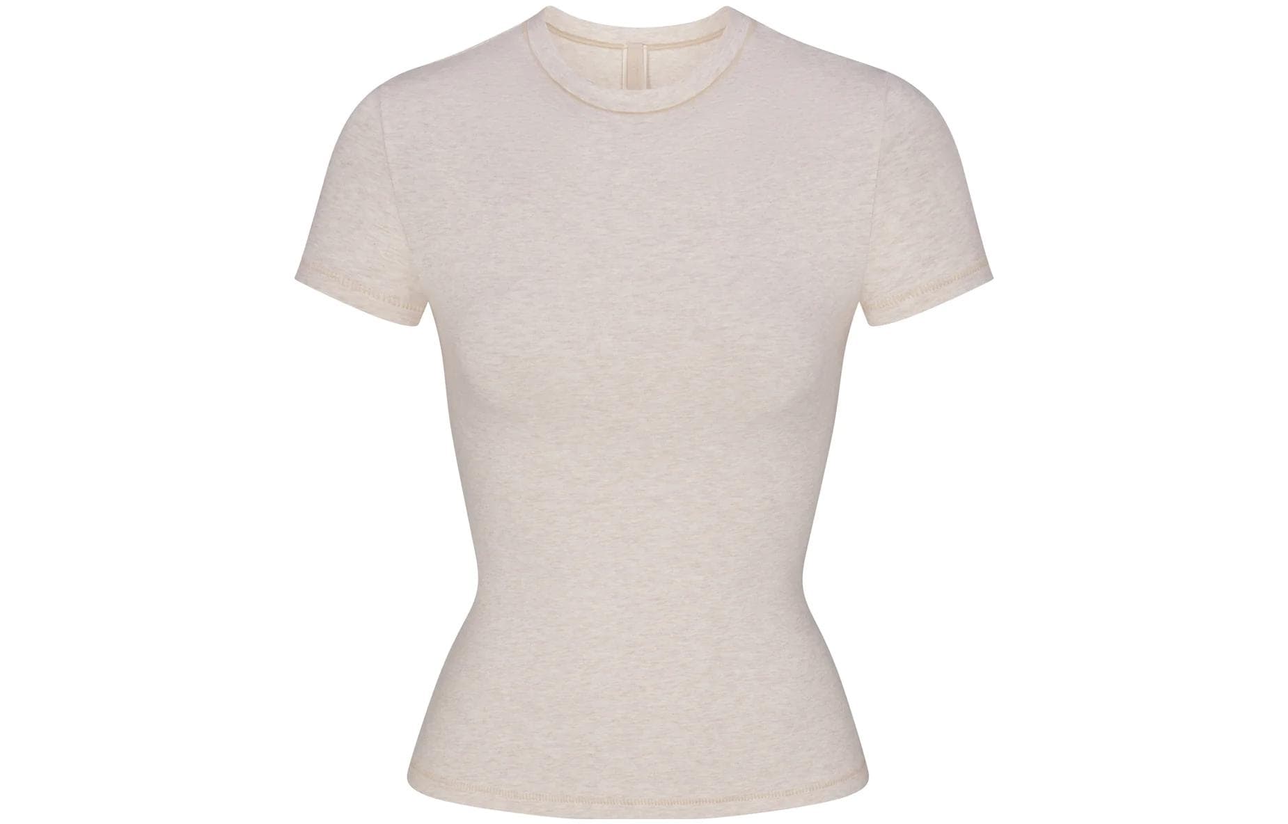 Футболка skims COTTON JERSEY T-SHIRT T HEATHER OATMEAL - изображение 1