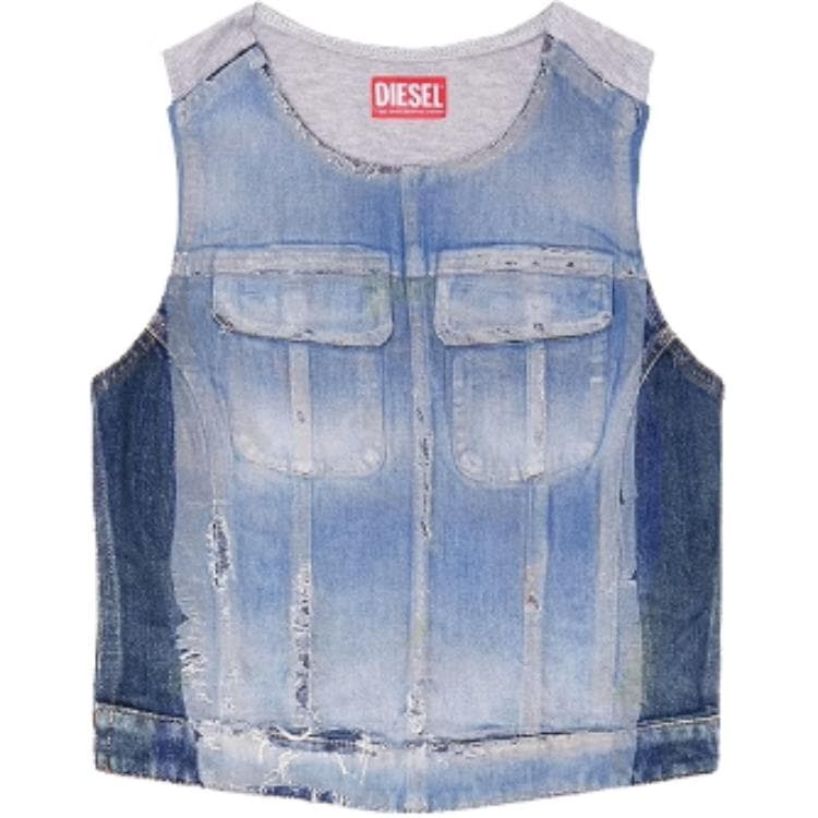 Майка Diesel FW24 Майка Женская Синяя - изображение 1