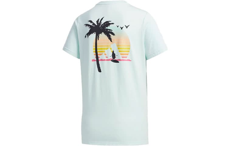 Футболка Adidas T-Shirt Женская Светло-Синяя - изображение 1