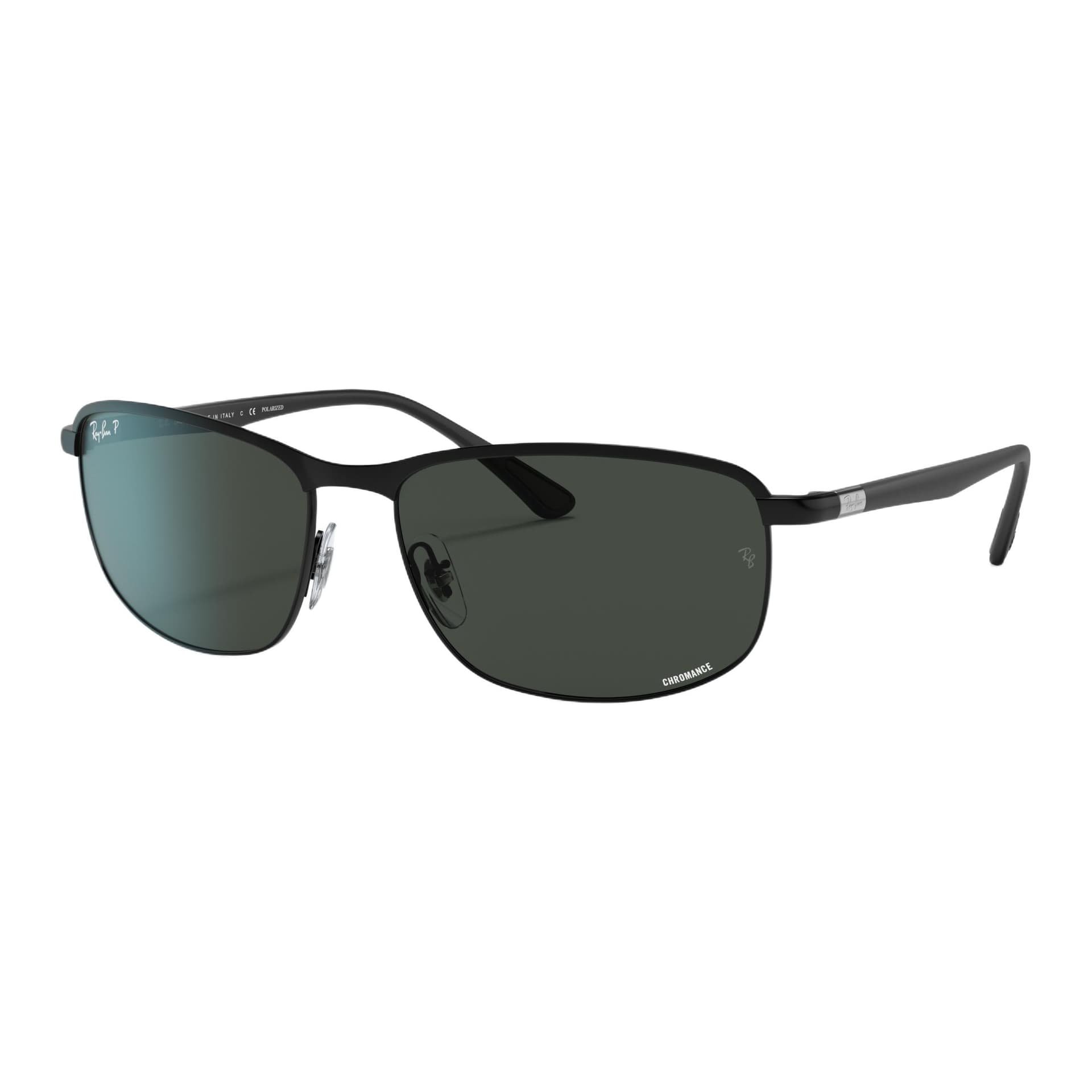 Солнцезащитные очки RayBan Металлические Квадратные Солнцезащитные Очки Унисекс Черные - изображение 1
