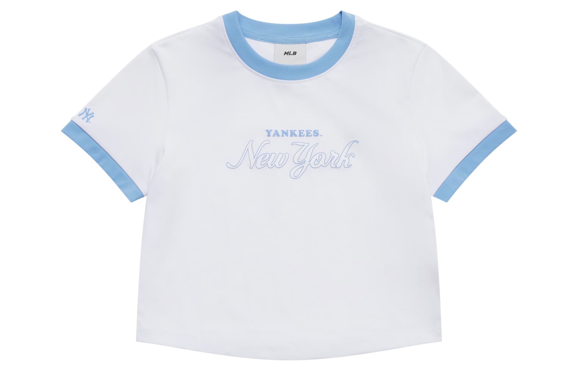 Футболка MLB Preppy Style Collection New York Yankees SS25 T Рубашка Женская Экрю - изображение 1