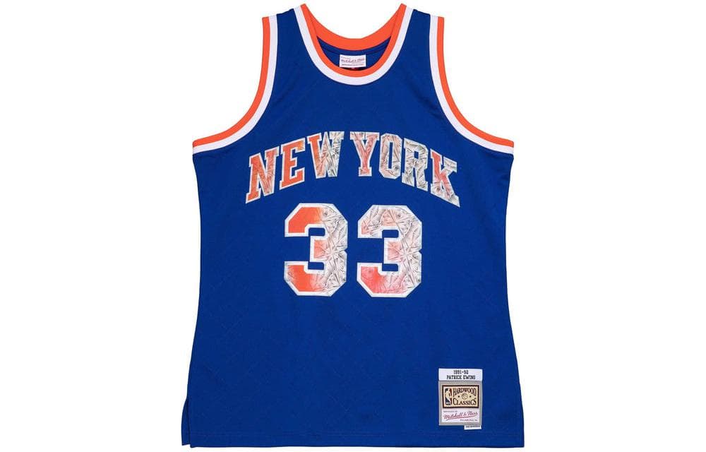 Баскетбольная майка Mitchell Ness Синий Мужская баскетбольная футболка - изображение 1