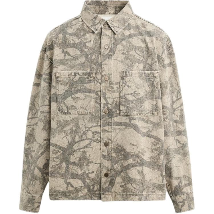 Куртка ZARA Abstract Print Jacket Brown - изображение 1