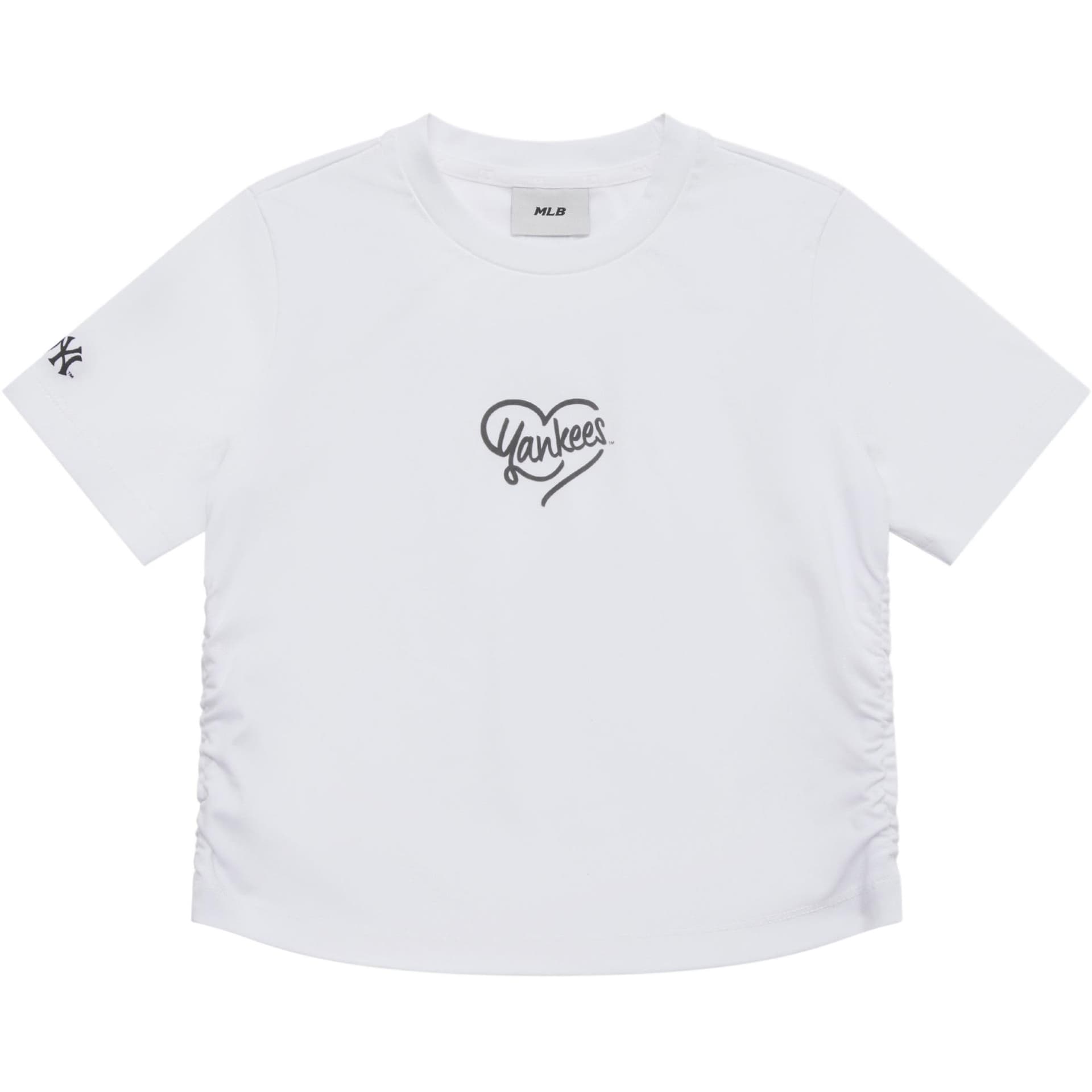Футболка MLB Heart New York Yankees T-рубашка Женская Экрю - изображение 1