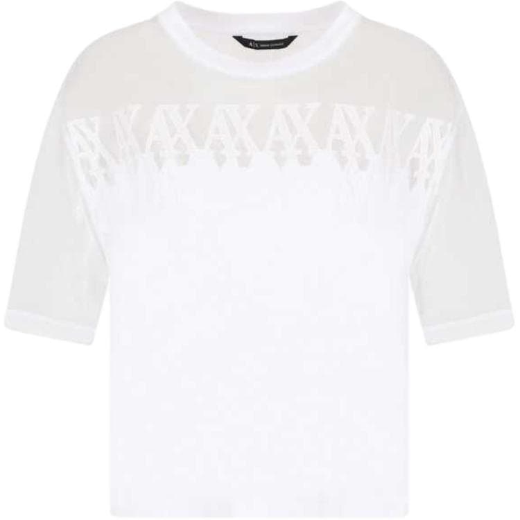 Футболка ARMANI EXCHANGEAE Стандартная (Обычная) Рубашка Женская Белая - изображение 1