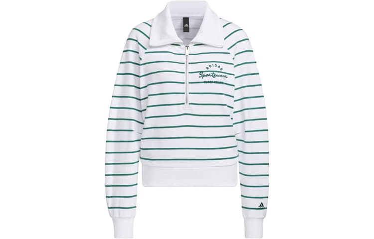 Футболка adidas Verbiage Half-Zip Stripe Top T - изображение 1