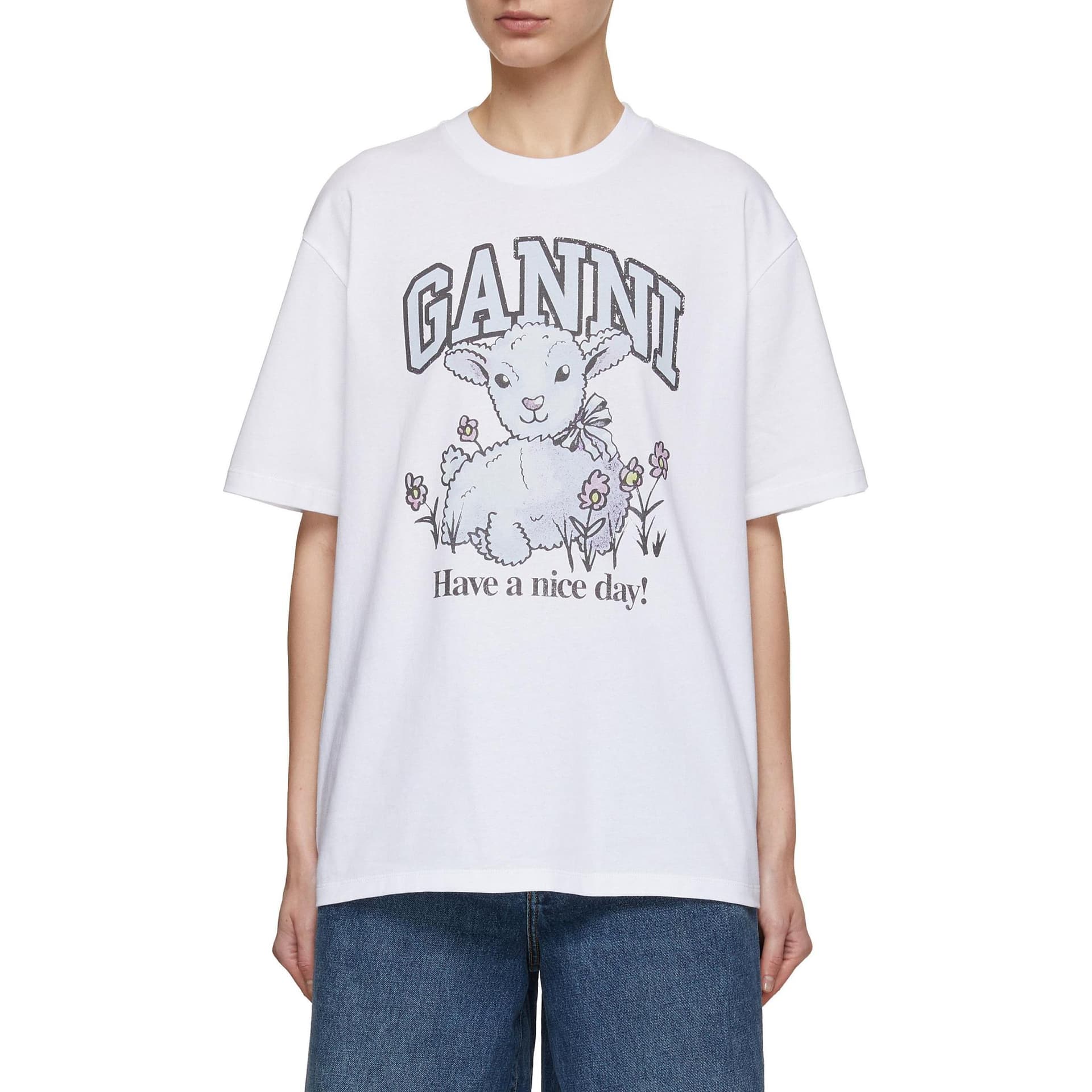 Футболка GANNI T Bright White - изображение 1