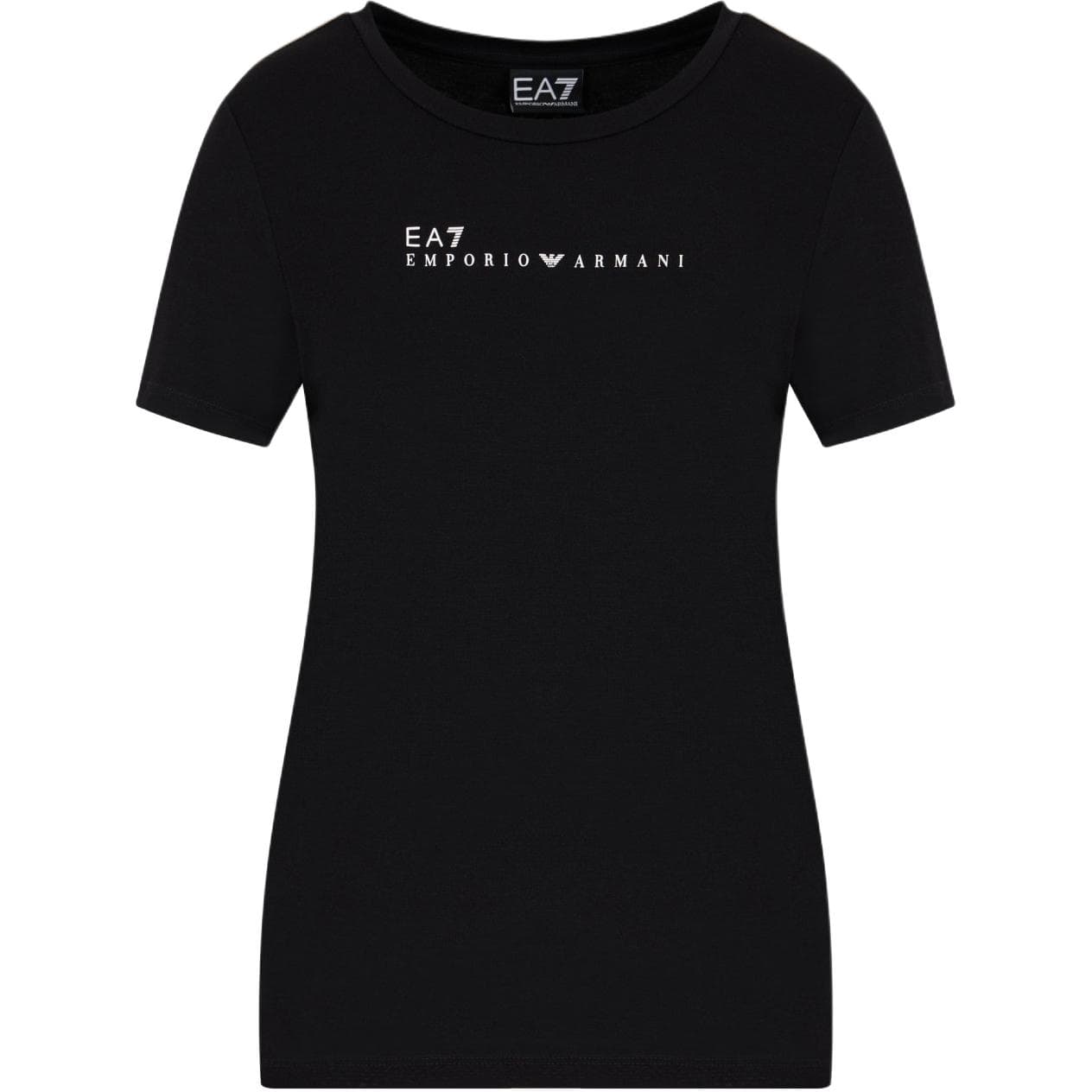 Футболка EMPORIO ARMANI EA7 Стандартная (Обычная) T-Рубашка Женская Черная - изображение 1