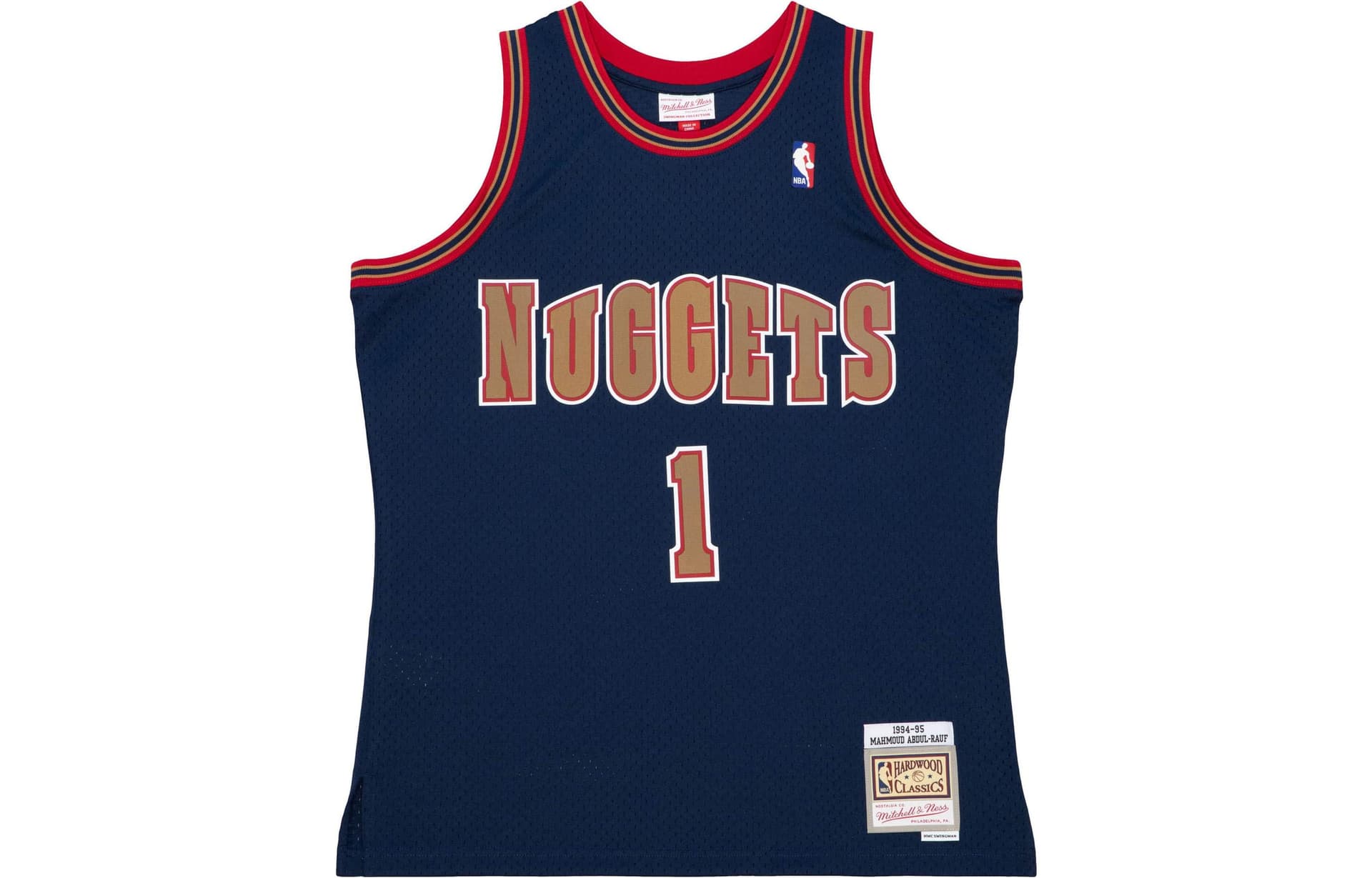 Баскетбольная майка Mitchell Ness Синий Мужская баскетбольная футболка - изображение 1