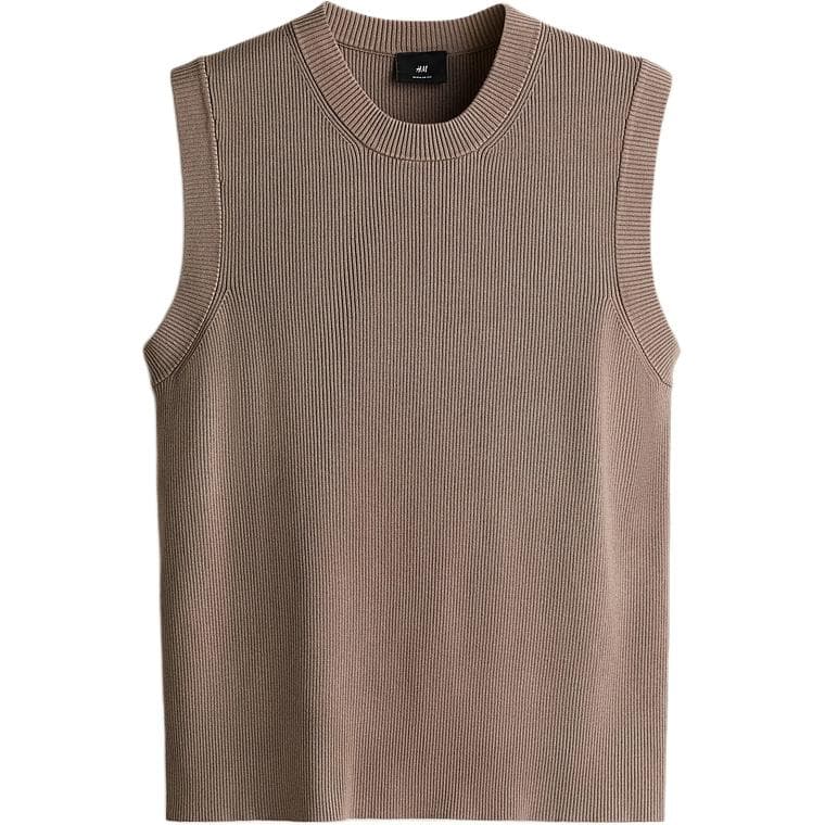 Майка H&M Темно-бежевые мужские майки - изображение 1