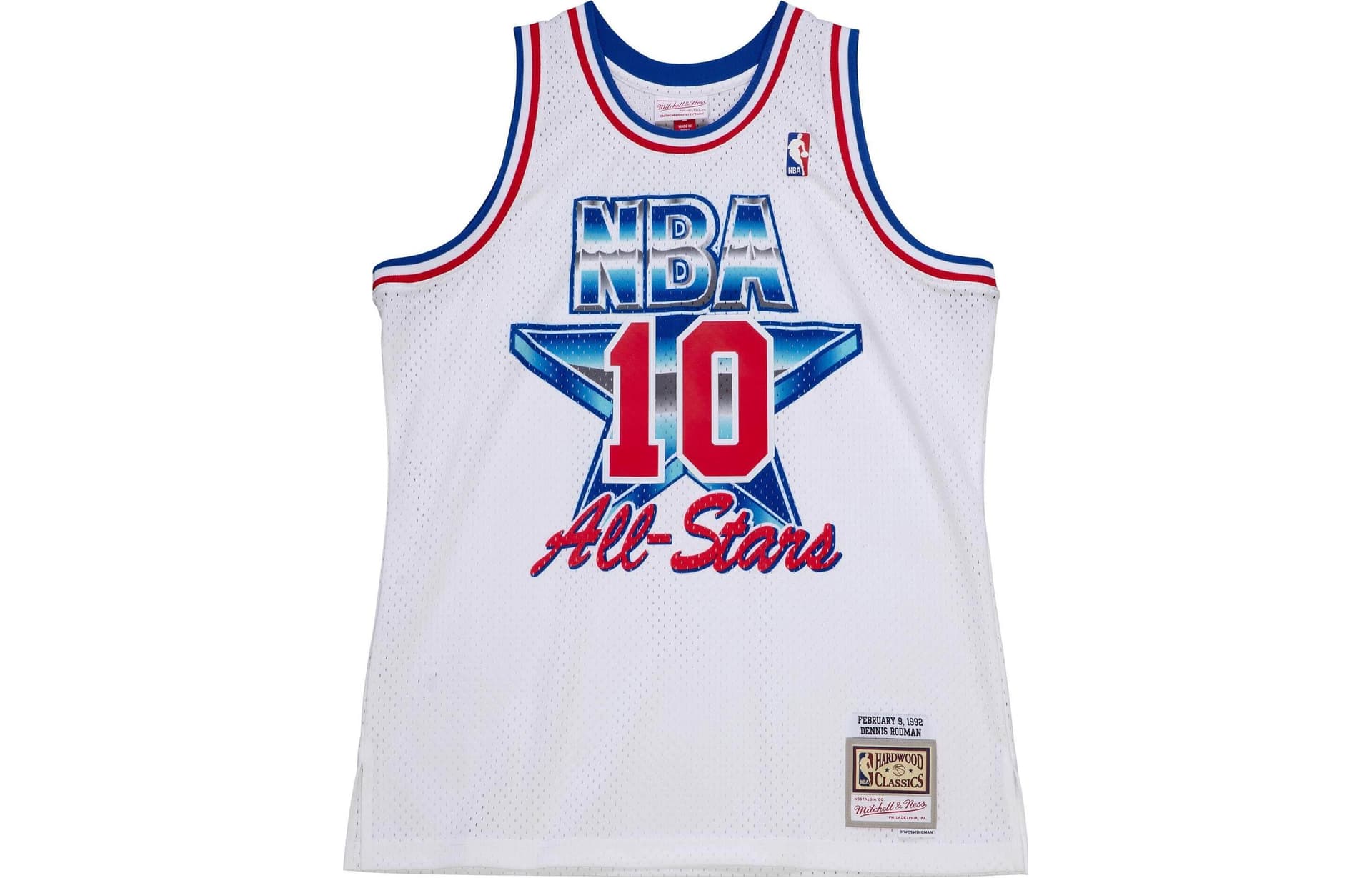 Баскетбольная майка Mitchell Ness Белая мужская баскетбольная футболка - изображение 1