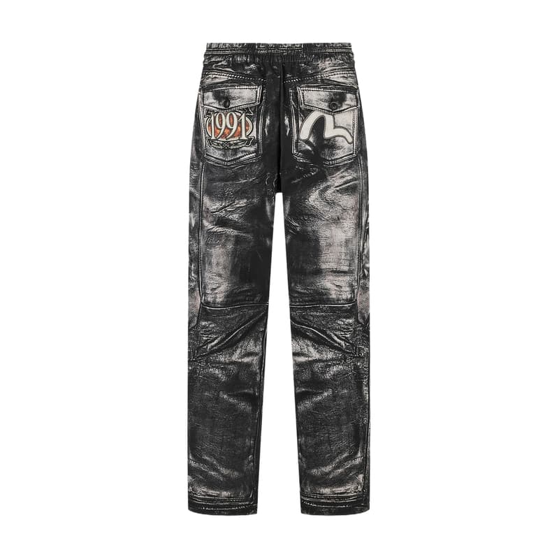 Штаны EVISU Черный Повсюду С принтом Мужские Повседневные Штаны - изображение 1