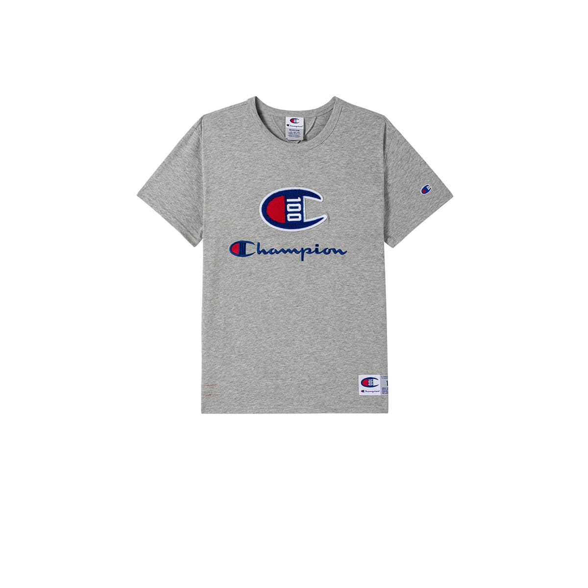 Футболка Champion FW24 Футболка с вышивкой полотенцем и логотипом C, повседневная, удобная, минималистичная, универсальная, короткий рукав, женская - изображение 3