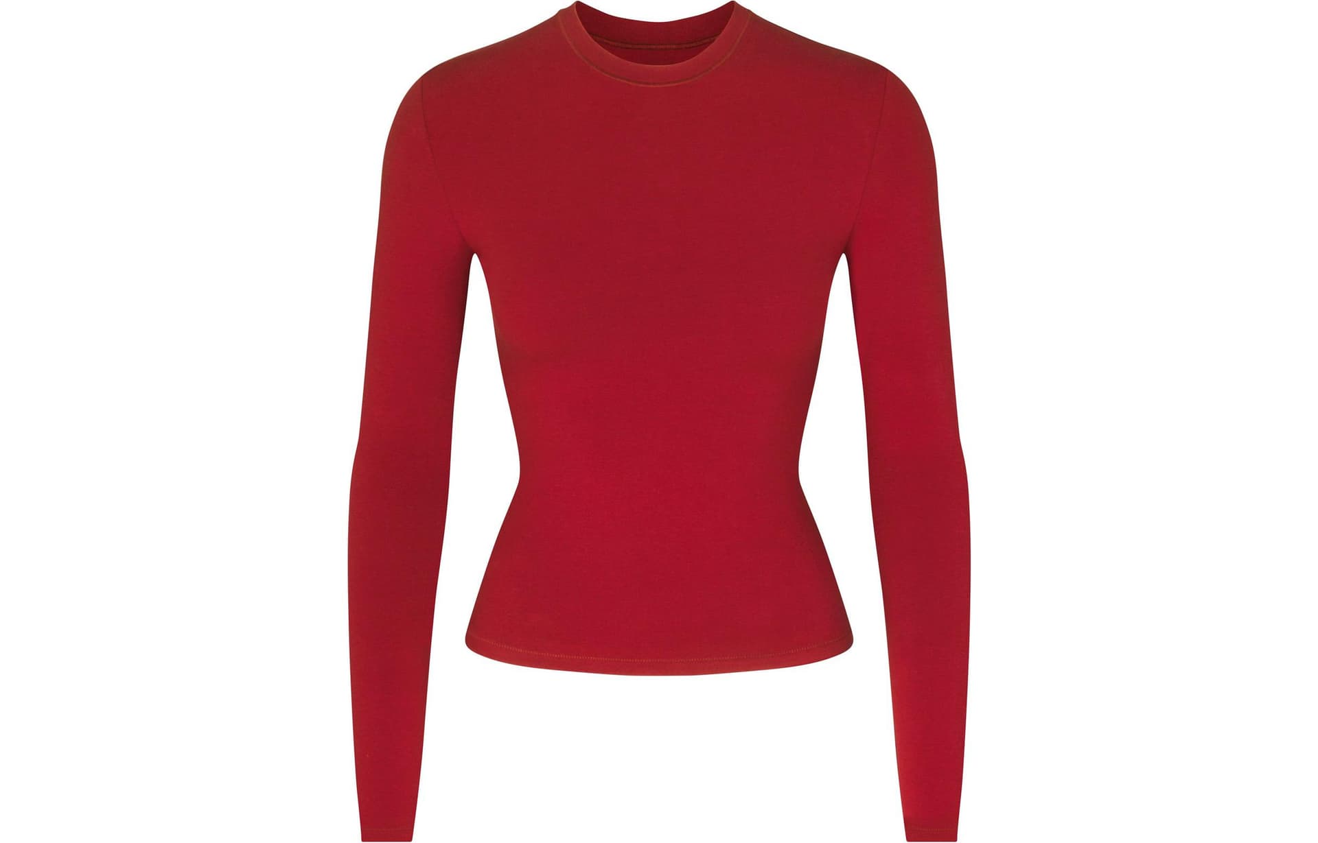 Кофта SKIMS FW23 COTTON JERSEY LONG SLEEVE T-SHIRT T BRICK - изображение 1